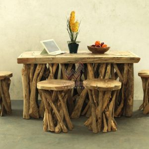 Mushroom Reclaimed Dining Set