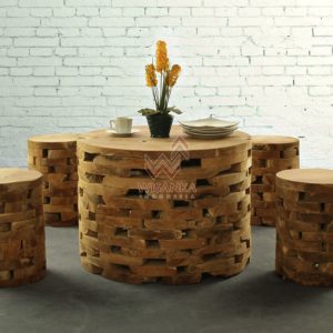 Round Brick Reclaimed Living Set