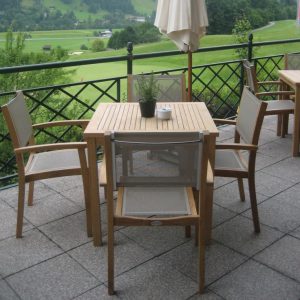 TBM04 Monica stacking and square table set