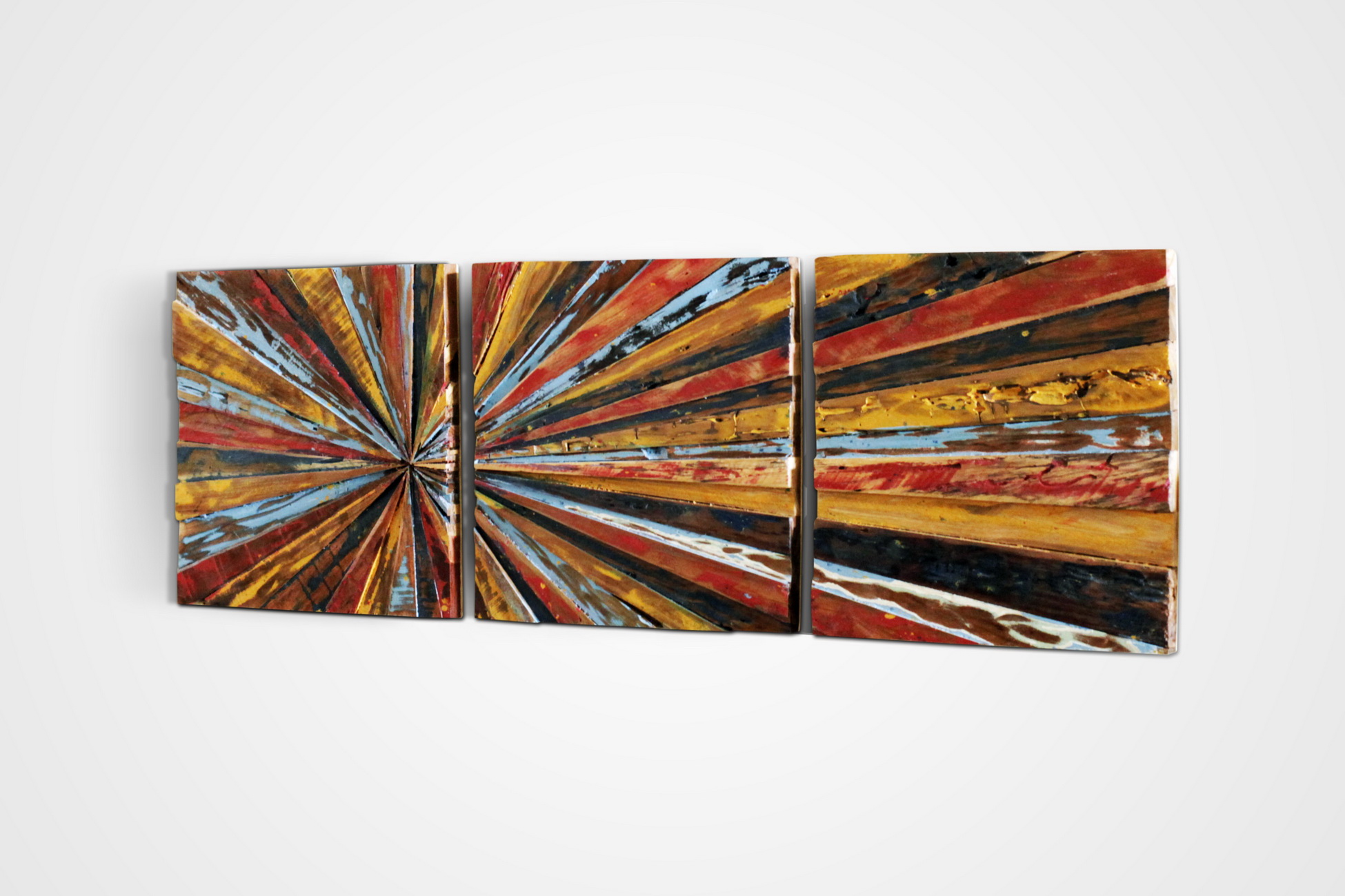 Hoola Wooden Wall Decor Triplet Indonesian Modern And Contemporary Home Reclaimed Teak Furniture Wall Decor