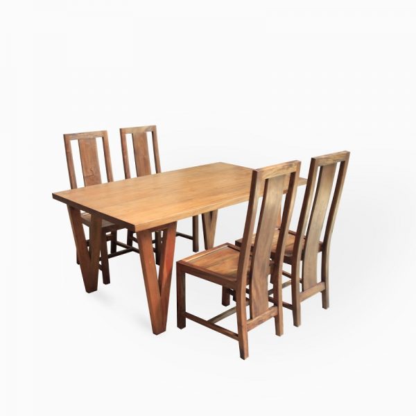 V Dining Set, Dining Set Furniture, Teak Dining Set